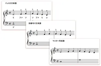 3パターンある楽譜