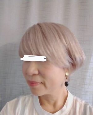 髪をおろしてボブ風に