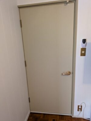 ペンキでリメイクしたリビングのドア