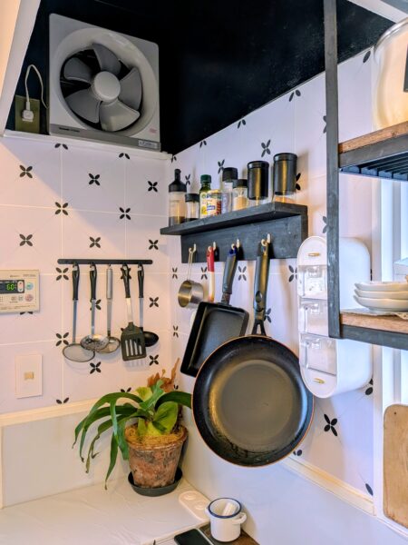 DIYから2年後のキッチンのコンロ周り