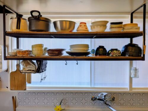 DIYから2年後のキッチンの食器棚