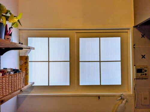 DIYから2年後のキッチンの2重窓