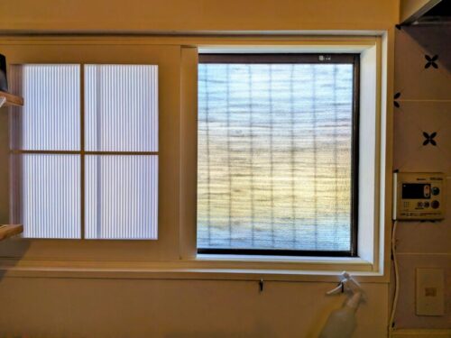 キッチンの2重窓を開けたところ